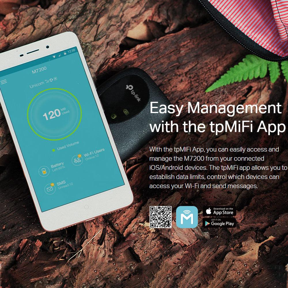 راوتر تي بي لينك متنقل مع شريحة جوال 4G 300 ميجابايت في ثانية M7200