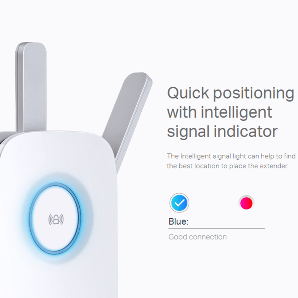 TP-Link RE450 Wi-Fi Range Extender 1Port 3 Antenna 1750Mbps - Kimo Store