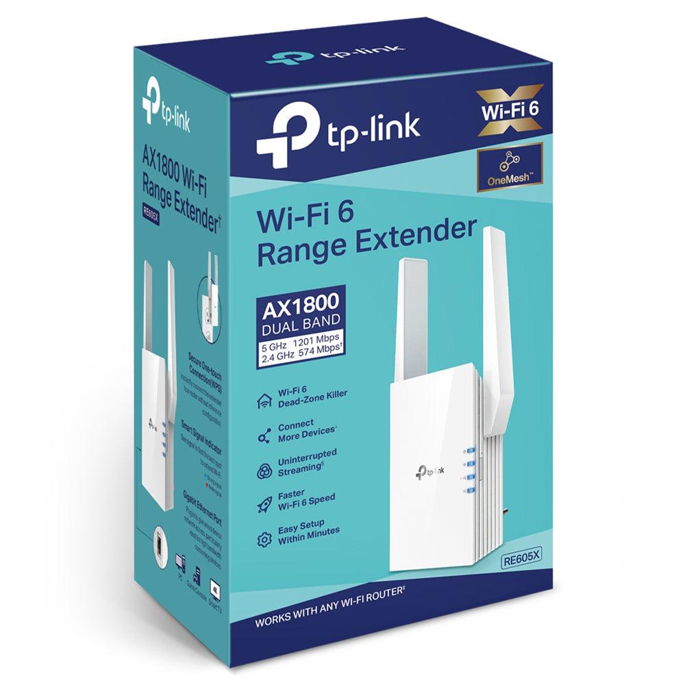 TP-Link RE605X Wi-Fi 6 Range Extender 1 Port 2 Antenna 1800Mbps - Kimo Store