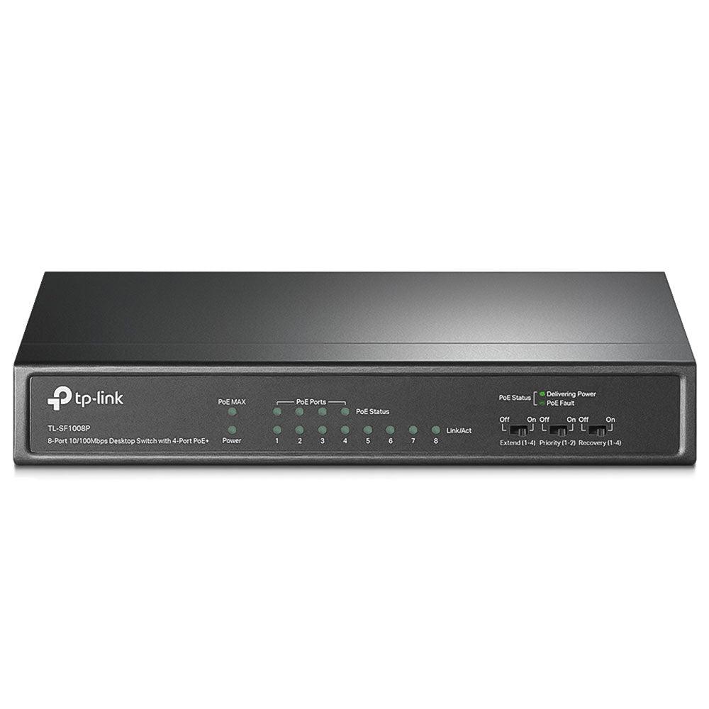 TP-Link TL-SF1008P Unmanaged Desktop PoE Switch 8 Port 10/100Mbps + 4 Port PoE+ 66W