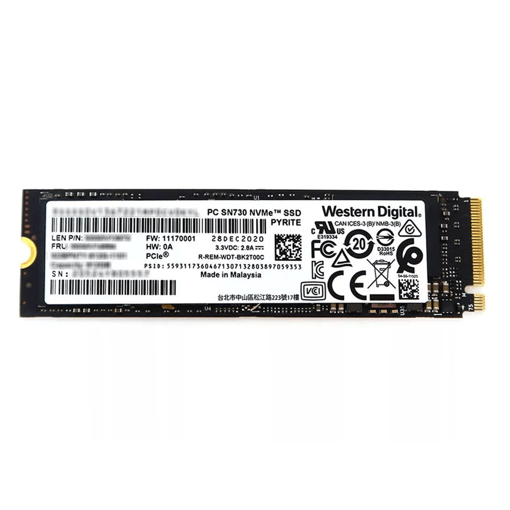Western Digital SN730 256GB NVMe PCIe M.2 2280 SSD (Used) - Kimo Store