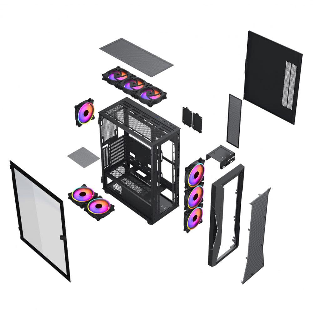 Xander Velox ARGB Mid Tower Case + Power Supply 80 Plus White 700W - Kimo Store