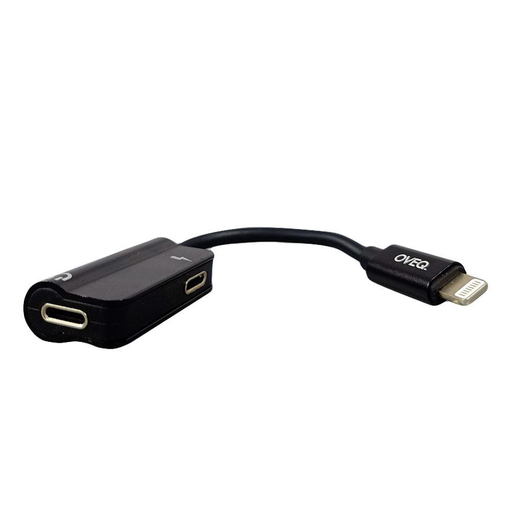 Oveq C40 2 in 1 Lightning to Lightning Charger & Audio Converter - Kimo Store