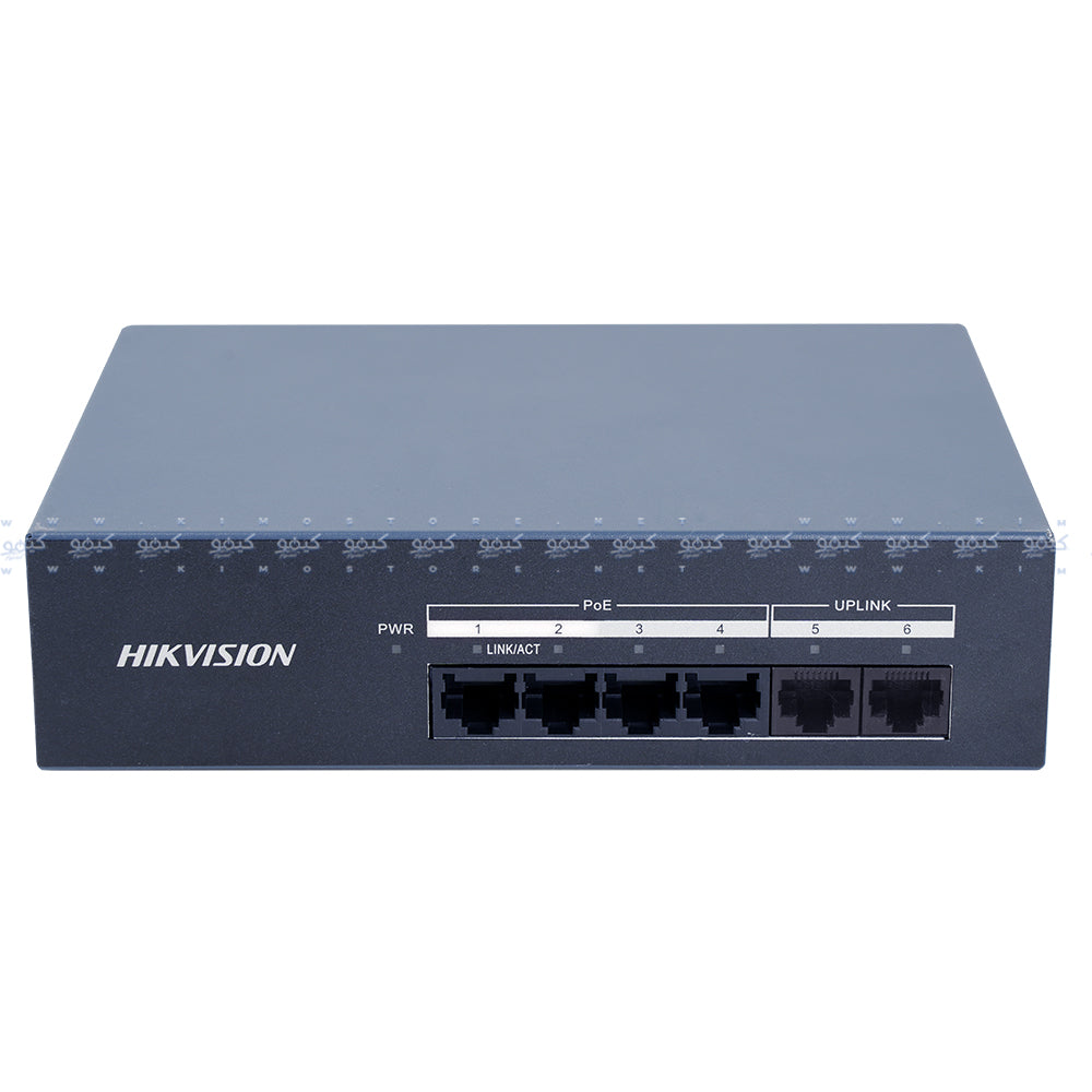 Hikvision DS-XS06G-P Unmanaged Desktop Switch 4 Ports PoE 10/100/1000Mbps + 2 Ports RJ45 10/100/1000Mbps