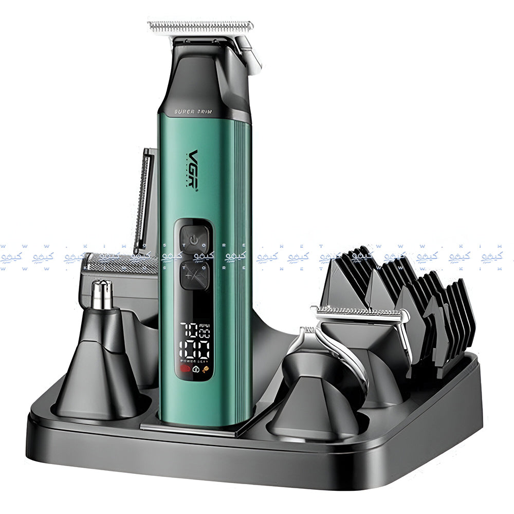  مجموعة حلاقة وتشذيب الشعر 14 في 1 في جي ار بروفيشنال V-117