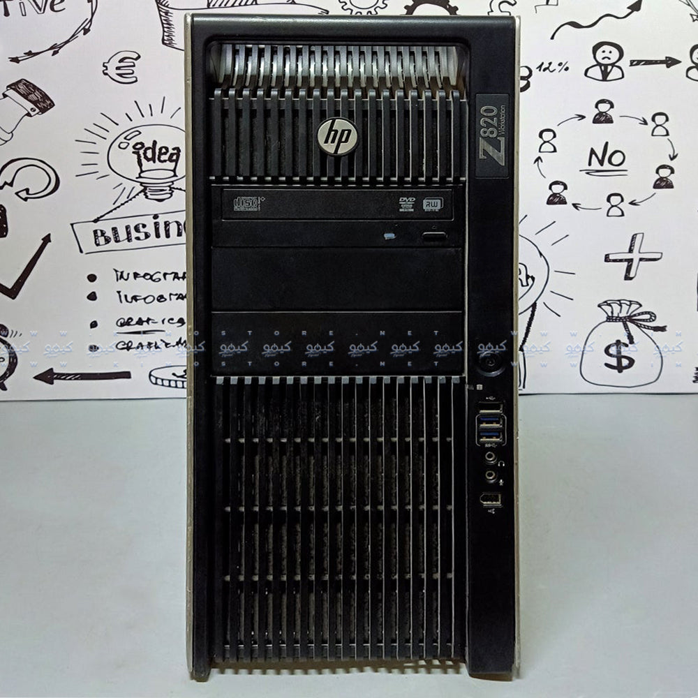 HP Z820 Tower Workstation (2x CPU Intel Xeon E5-2670 V2 - 8GB DDR3 - No Hard - No Graphics Card - DVD RW) Original Used