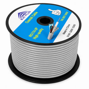 MJK Plus Coaxial Cable RG174 100m (Dual Cover) - Gray