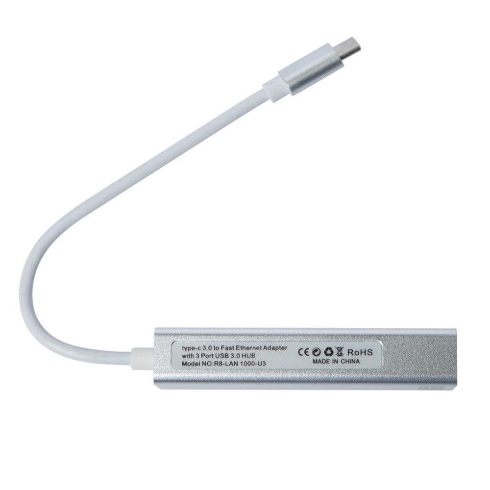 2B CV568 Type-C To USB HUB Converter 3 Ports With Ethernet