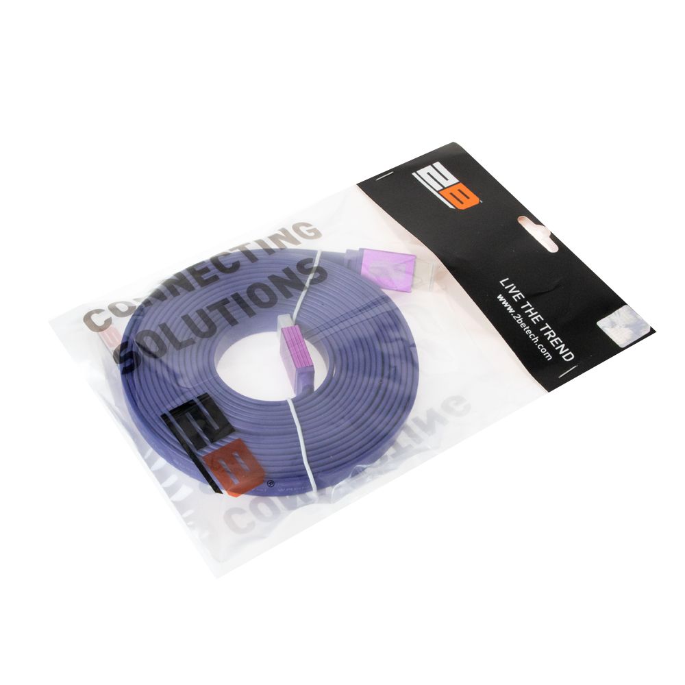 2B CV894 HDMI Flat Monitor Cable 5m - Purple