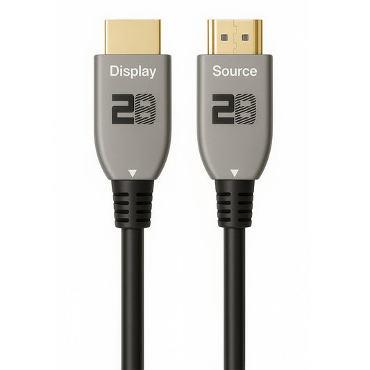 2B DC292 Fiber Optic 4K HDMI Monitor Cable 20m - Black