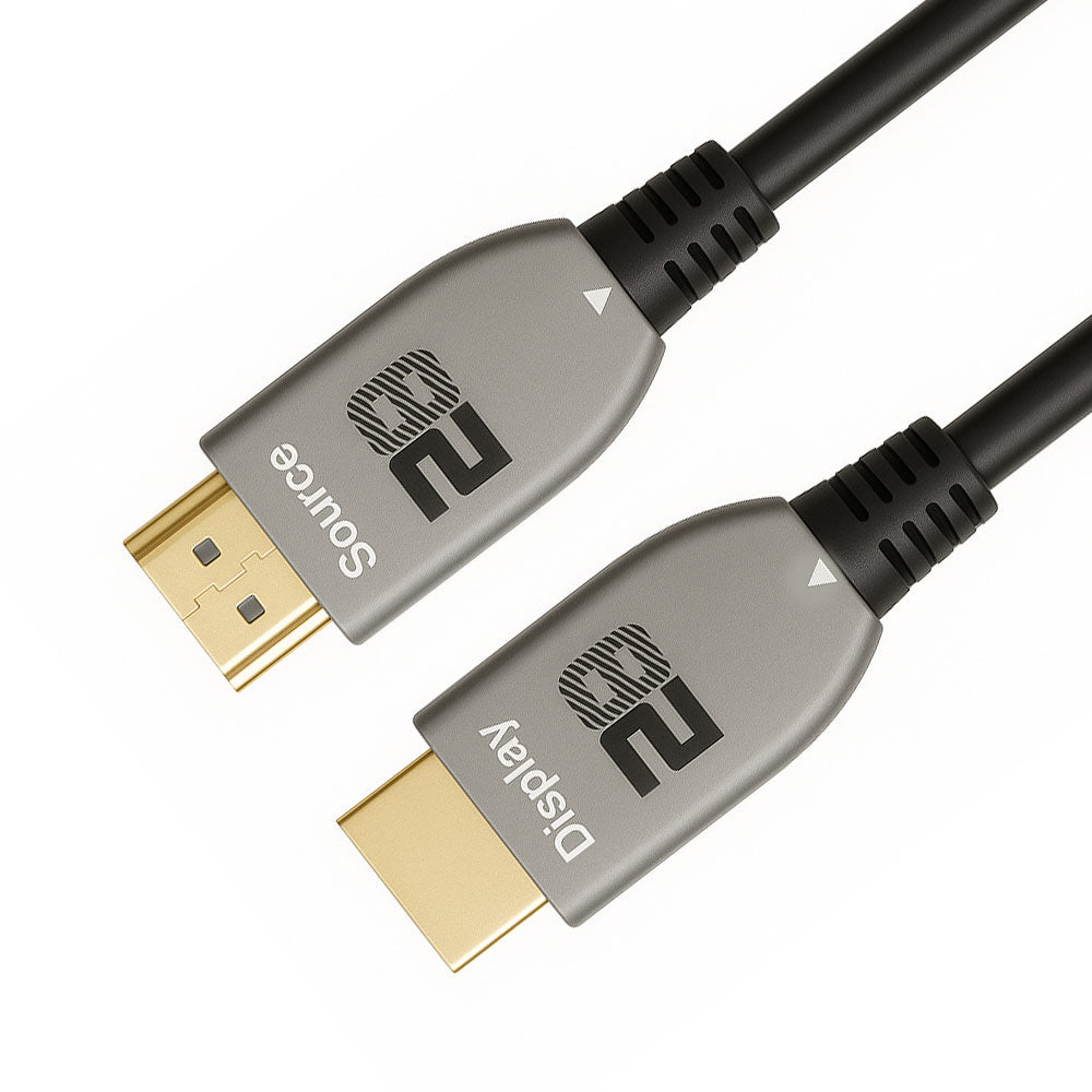 كابل شاشة HDMI توبي فايبر اوبتيكال 50 متر DC294 4K - اسود