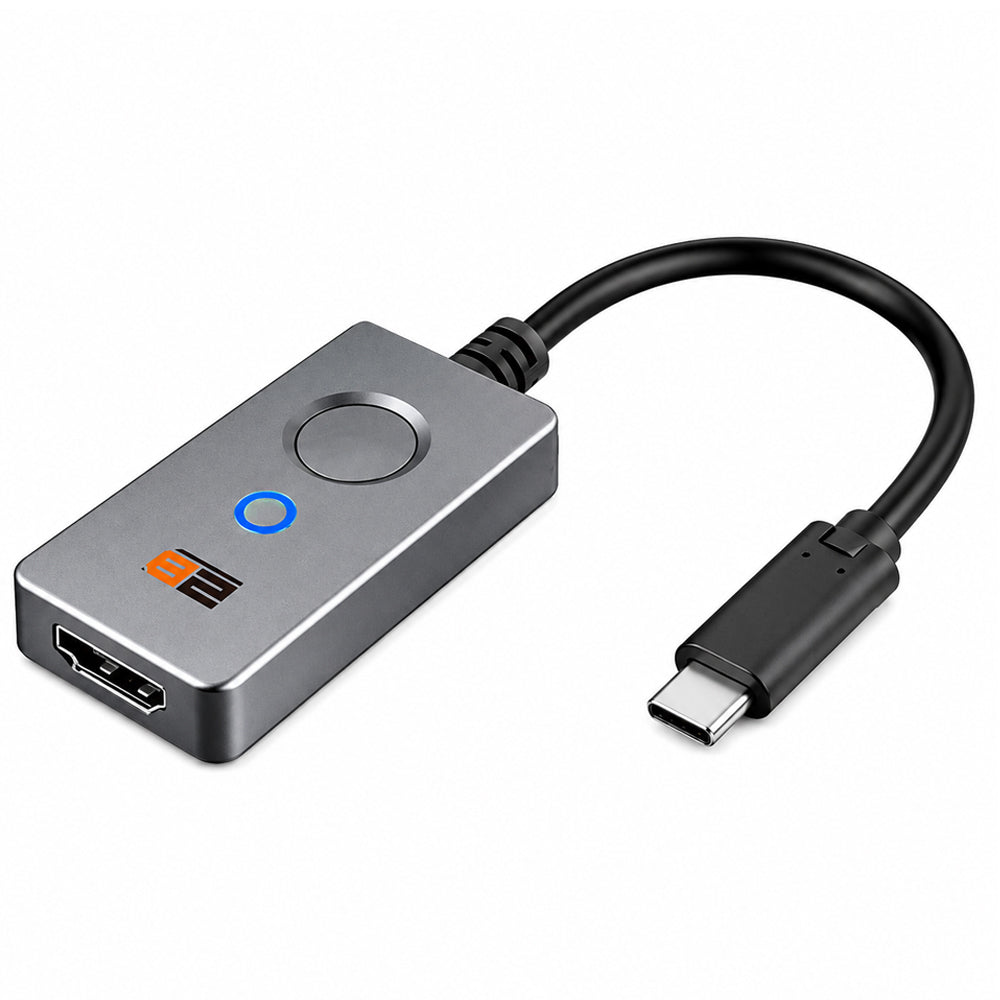 2B DC362 Smart Control Type-C To HDMI Converter 10cm - Black