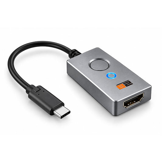 2B DC362 Smart Control Type-C To HDMI Converter 10cm - Black