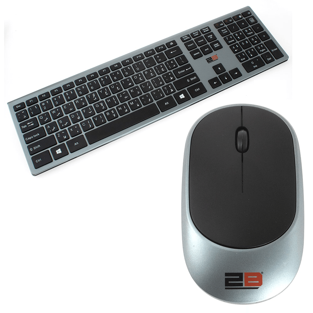 2B KB306 Wireless Keyboard + Mouse Combo English & Arabic