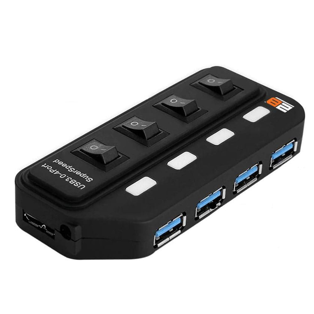 2B US318 USB 3.0 HUB 4 Ports + 4 Switches
