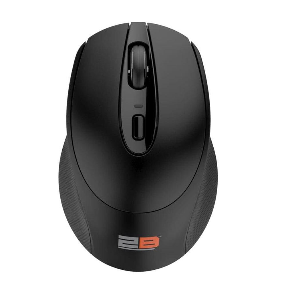 2B MO186 Dual Mode Rechargeable Wireless Mouse 2400Dpi - Black