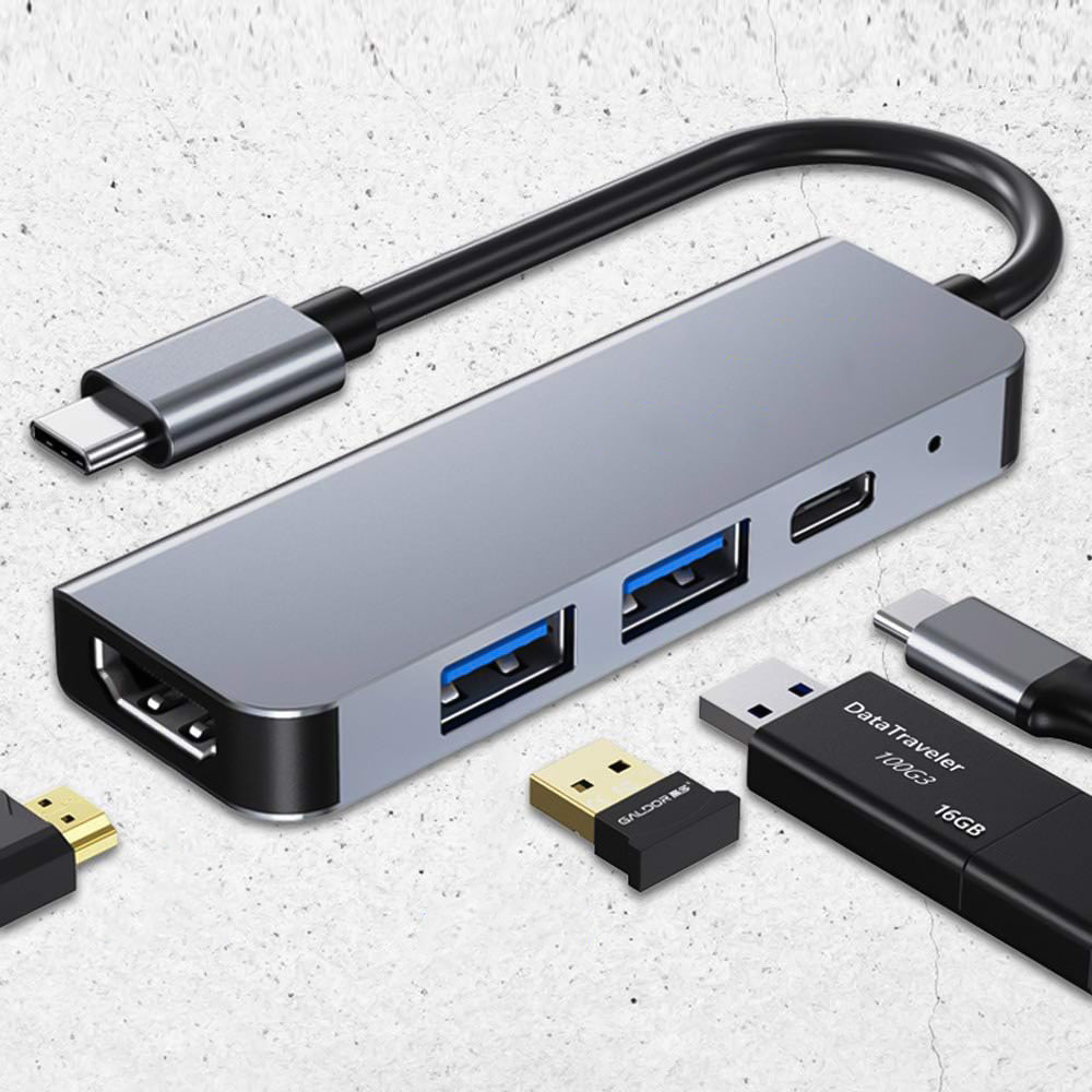 محول موزع 4 في 1 تايب سي 4K