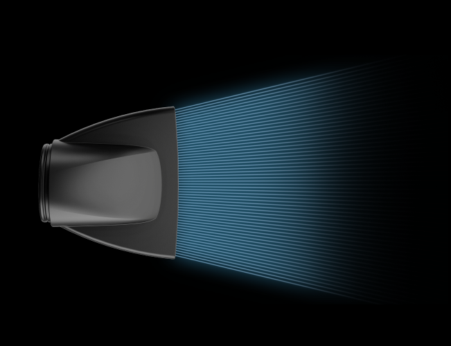 مجفف شعر راش براش 2500 وات D2 Pro - أسود