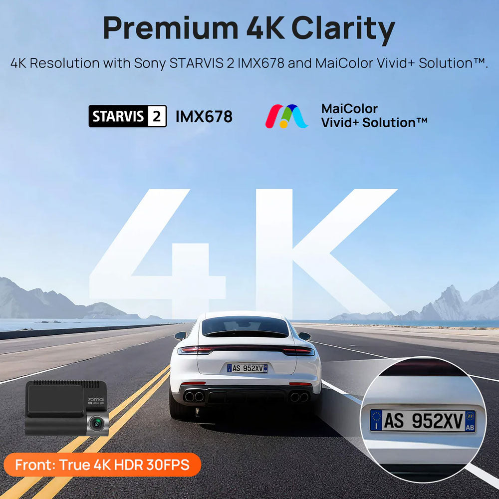 70mai A810S 4K Dash Cam Set
