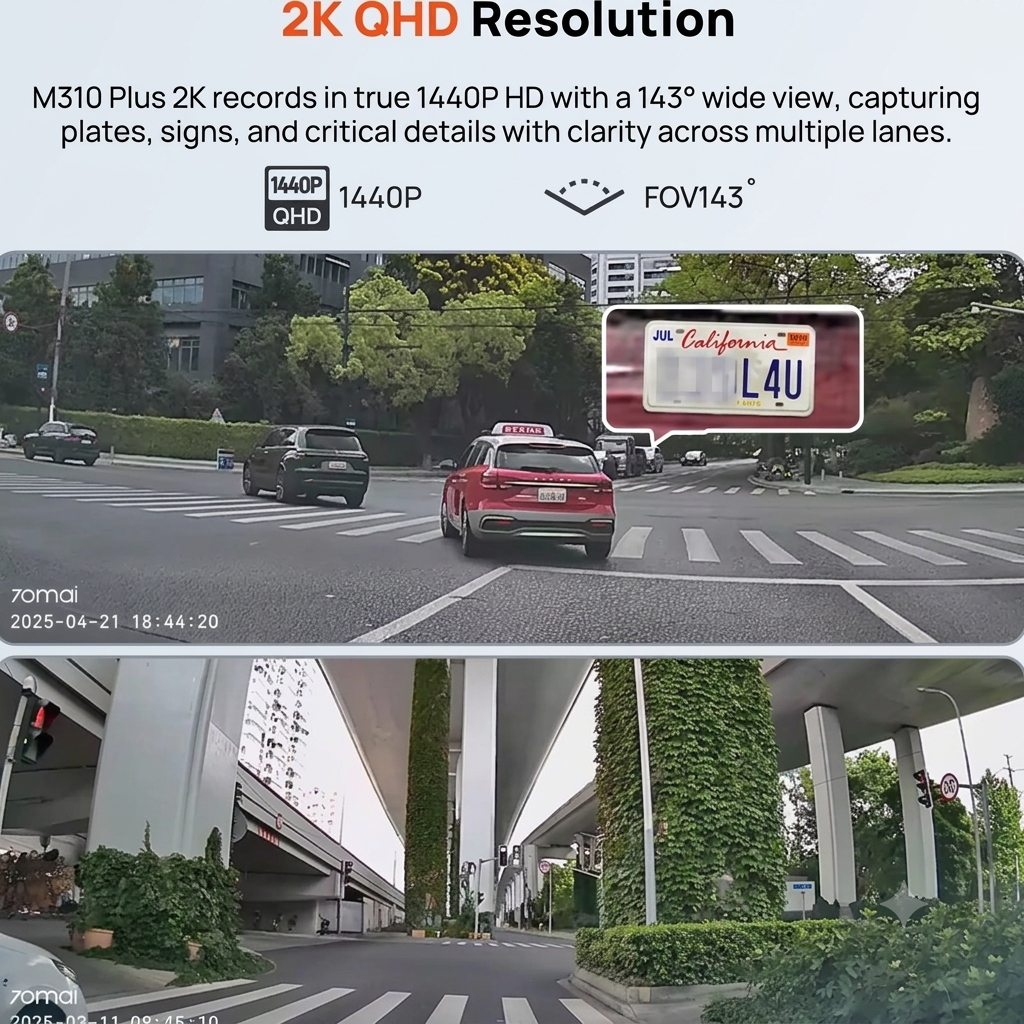 70mai M310 Plus 2K Dash Cam