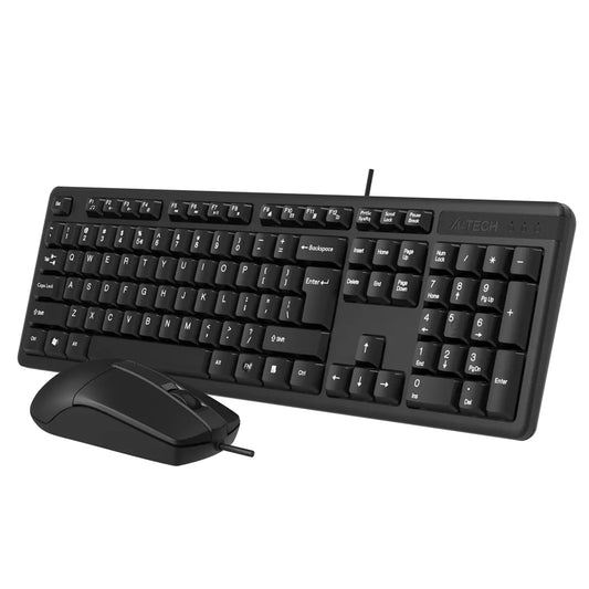 A4Tech KR-3330s Wired Keyboard + Mouse Combo English & Arabic