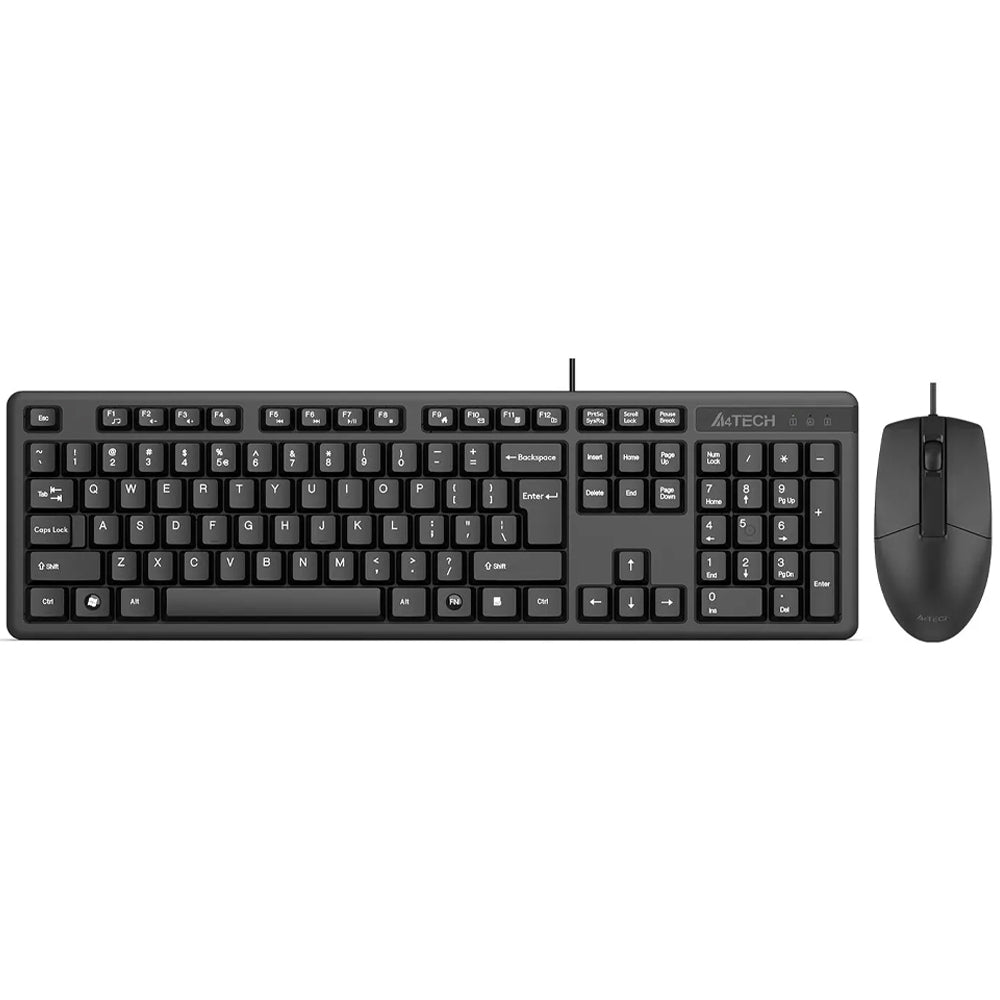 A4Tech KR-3330s Wired Keyboard + Mouse Combo English & Arabic