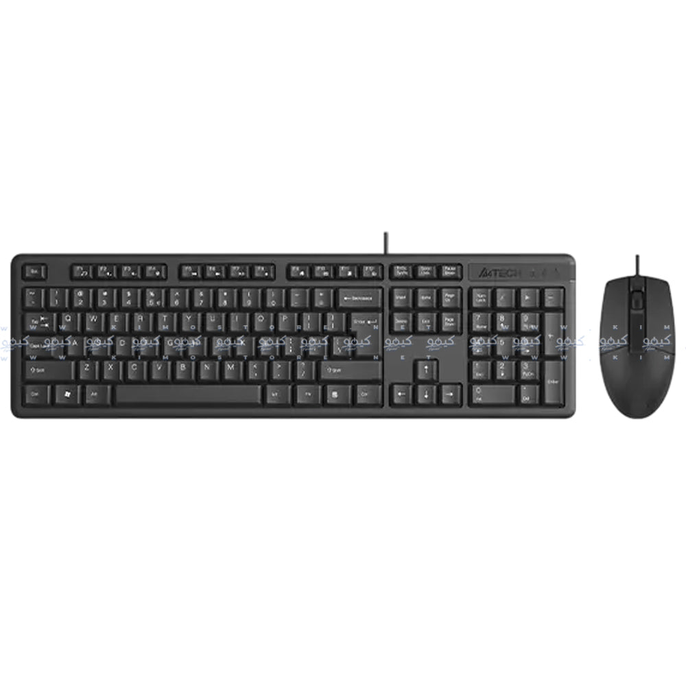 A4Tech KR-3330s Wired Keyboard + Mouse Combo English & Arabic