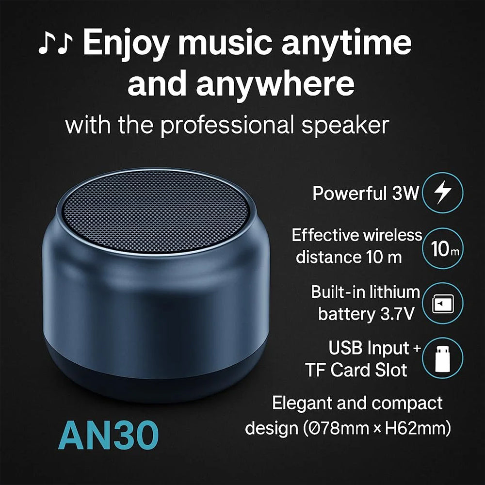 BDT AN30 Mini Portable Bluetooth Speaker 1.0