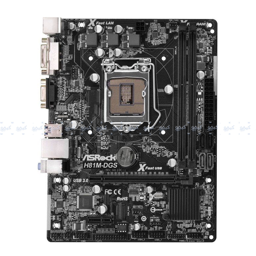 ASRock H81M-DGS Motherboard LGA 1150 + Intel Core i5-4570 Processor (Original Used)