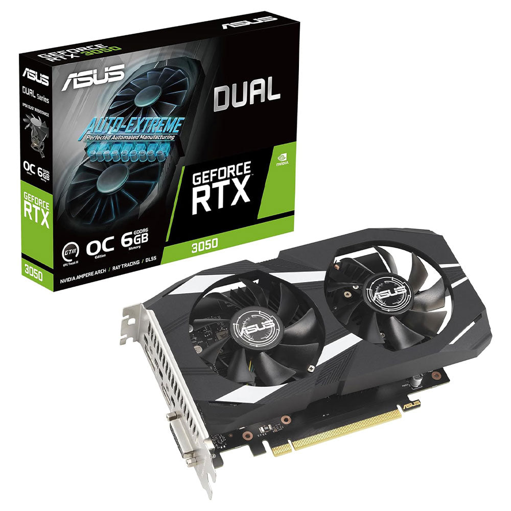 ASUS GeForce RTX 3050 Dual OC 6GB GDDR6 Graphics Card