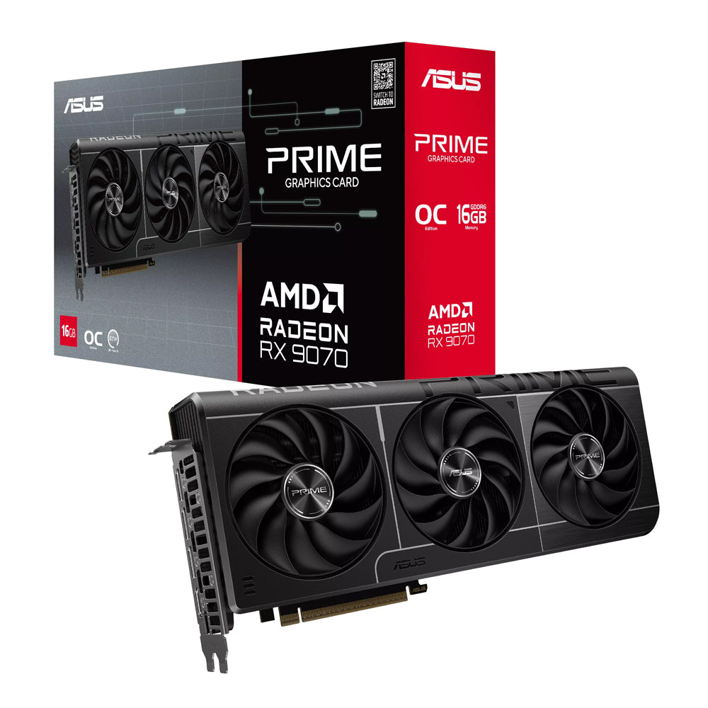 ASUS Prime Radeon RX 9070 OC 16GB GDDR6 Graphics Card