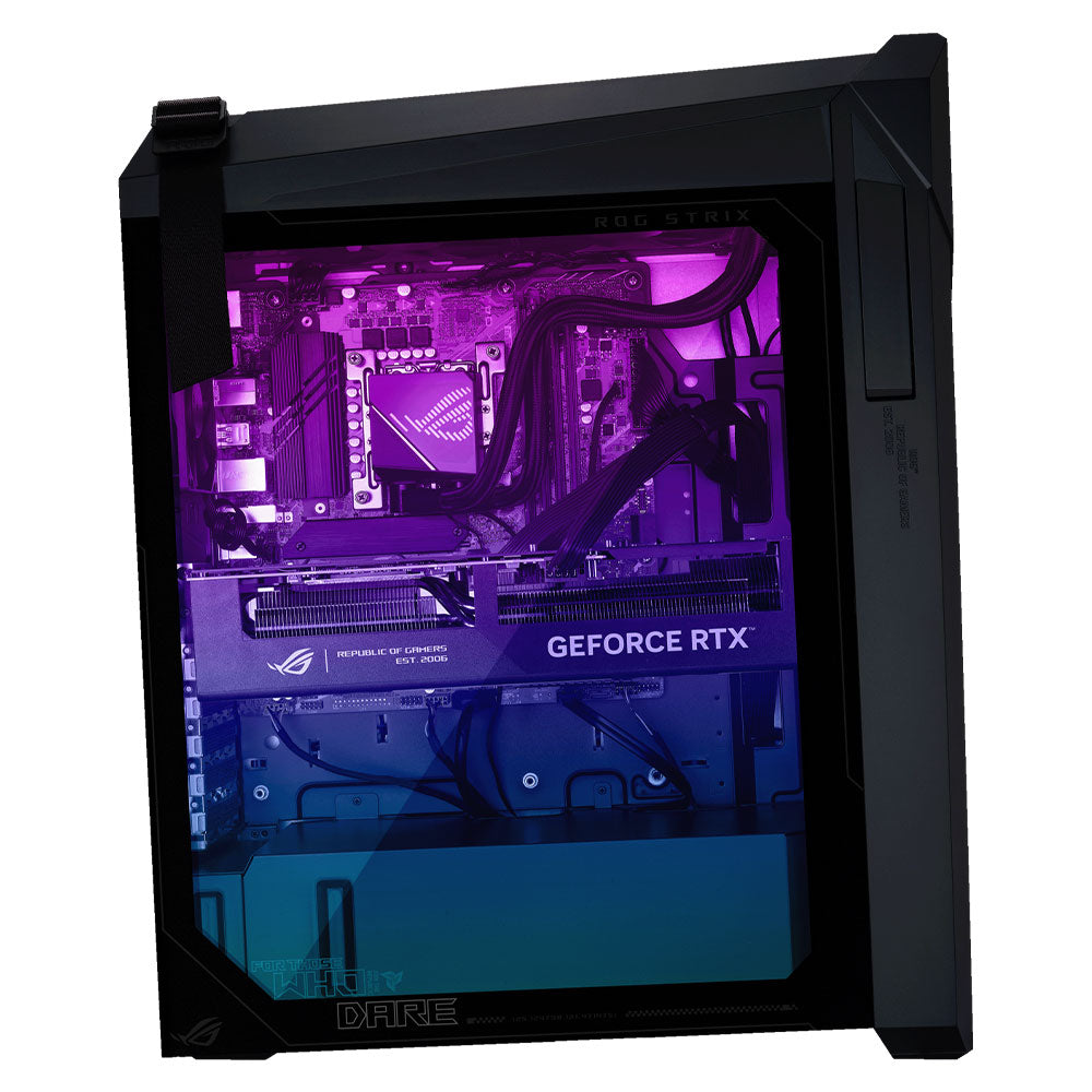 كمبيوتر ميد تاور اسوس جيمنج ROG STRIX G16CHR (انتل كور i7-14700F - رام 32 جيجابايت - هارد 1 تيرابايت M.2 NVMe - نفيديا جيفورس 12 جيجابايت RTX 4070 GDDR6X - ويندوز 11 - كيبورد + ماوس) - أسود
