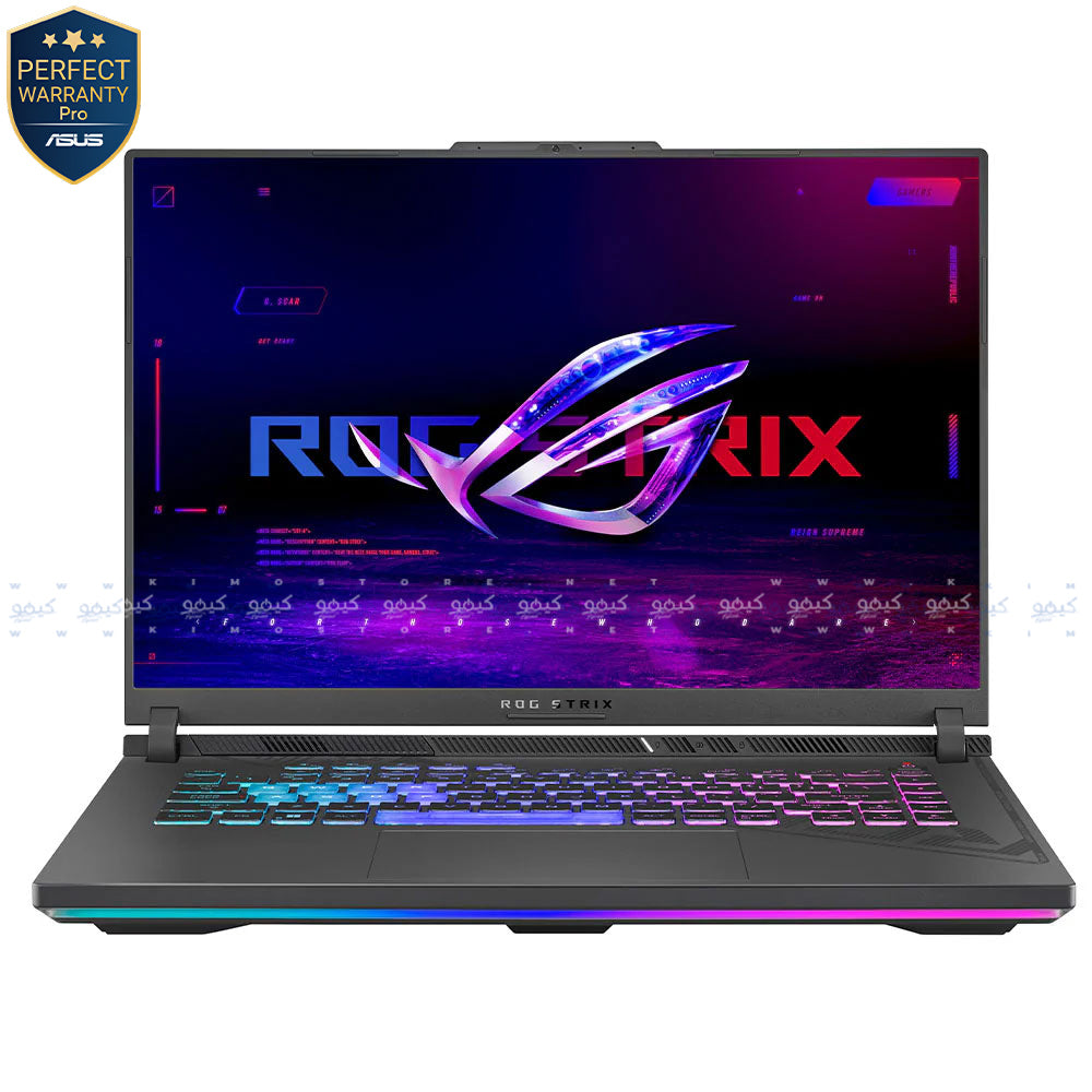 لاب توب اسوس ROG Strix G16 G614JV-N3487W (انتل كور i7-13650HX - رام 16 جيجابايت - هارد 1 تيرابايت M.2 NVMe - نفيديا 8 جيجابايت RTX 4060 - شاشة 16.0 بوصة 165 هرتز WUXGA IPS - شنطة ظهر ROG - ويندوز 11) - رمادي