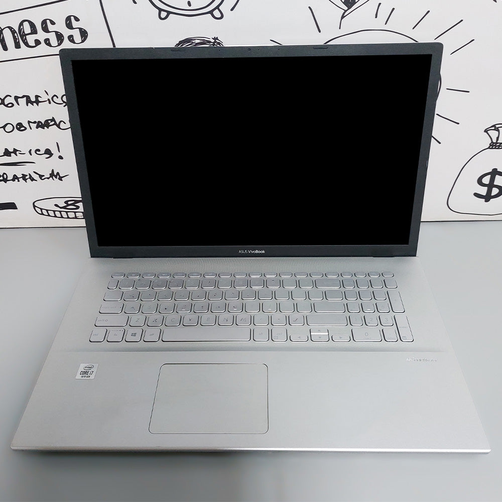 لاب توب اسوس VivoBook X712fAC (انتل كور i7-10510U - رام 8 جيجابايت DDR4 - هارد 256 جيجابايت M.2 - انتل UHD جرافيكس - شاشة 17.3 بوصة FHD - كاميرا) استعمال خارج