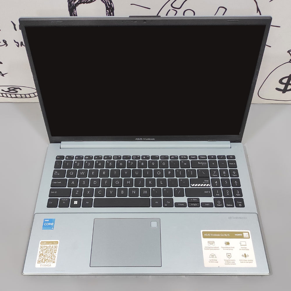 ASUS Vivobook Go E1504GAB_E1504GA Laptop (Intel Core i3-N305 - 8GB DDR4 - M.2 256GB - Intel UHD Graphics - 15.6 Inch FHD - Cam) Original Used