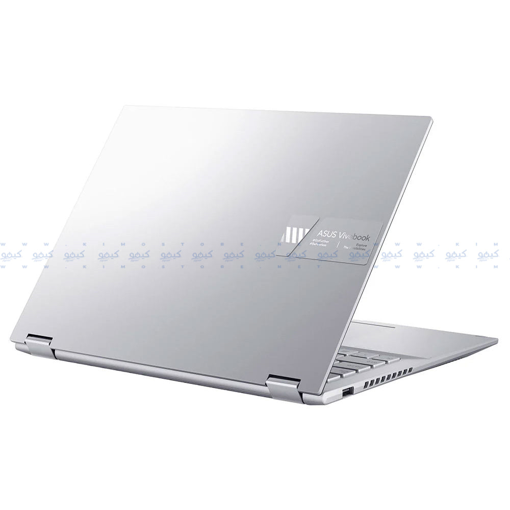 لاب توب اسوس VivoBook S 14 Flip TN3402YA-LZ007W (اي ام دي رايزن 7-7730U - رام 8 جيجابايت - هارد 512 جيجابايت M.2 NVMe - اي ام دي راديون جرافيكس- شاشة 14 بوصة 60 هرتز تاتش سكرين WUXGA IPS - قلم اسوس Stylus - ويندوز 11) - فضي