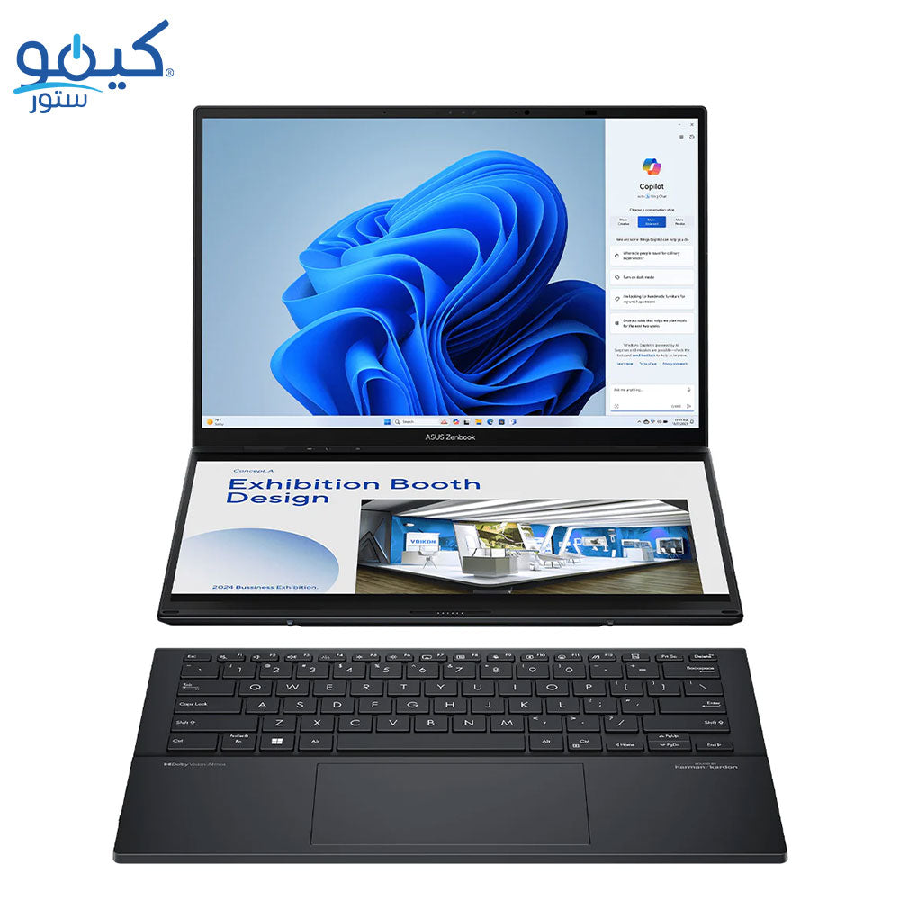 ASUS ZenBook DUO UX8406CA-OLED009WS Gaming Laptop (Intel Core Ultra 9 285H - 32GB Ram - M.2 NVMe 2TB - Intel Arc Graphics - 14.0 Inch 3K Touchscreen 120Hz - Stylus ASUS Pen - Laptop Sleeve - Win11) - Inkwell Gray