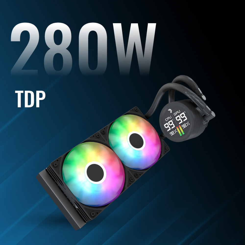 AeroCool Abyss L240R Digi ARGB AIO CPU Liquid Cooler