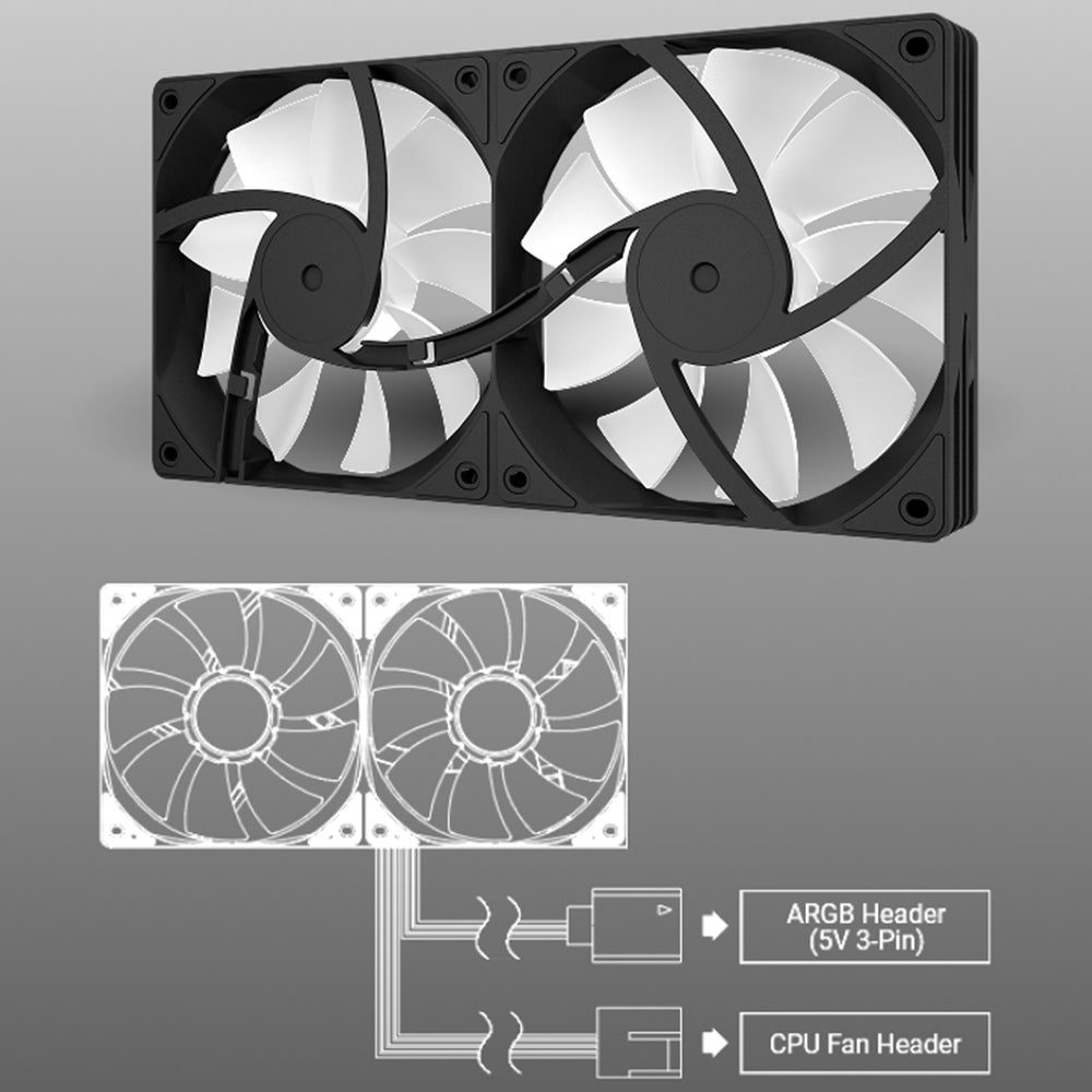 AeroCool Abyss L240R Digi ARGB AIO CPU Liquid Cooler