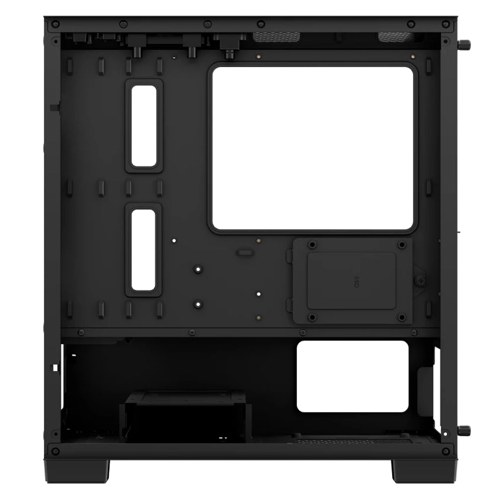 AeroCool B312F Flow ARGB Gaming Mini Tower Case + Lux 80 Plus Bronze Power Supply 550W - Black