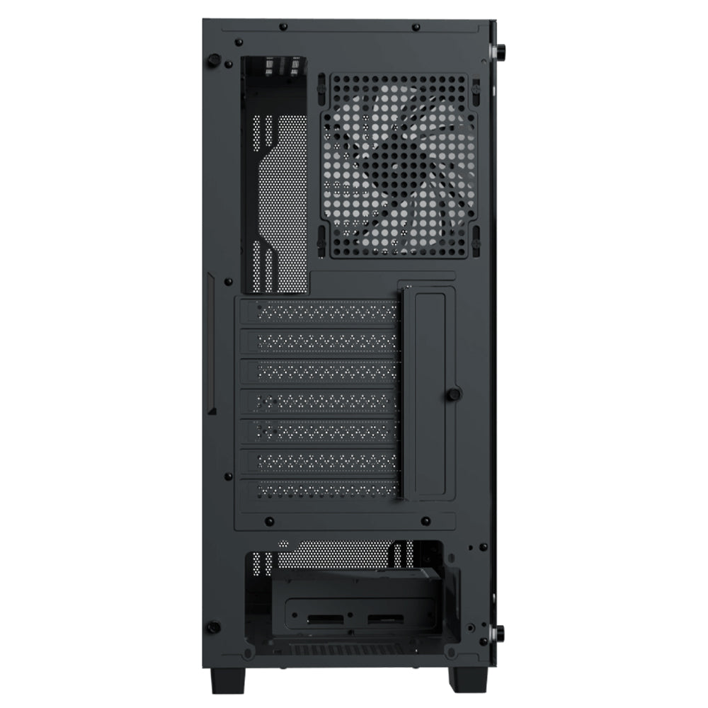 AeroCool B509A Flow ARGB Gaming Mid Tower Case + Lux 80 Plus Bronze Power Supply 650W - Black