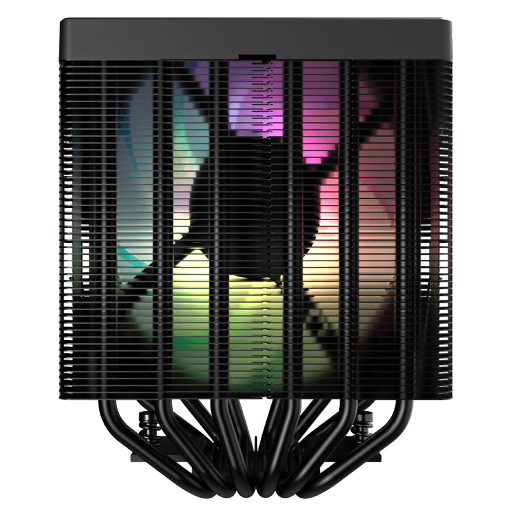 نظام تبريد هوائي للبروسيسور ايروكول  Icicle AL60C Dual Tower ARGB - أسود