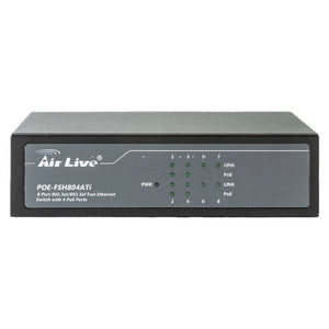 AirLive POE-FSH804ATi Unmanaged Desktop Switch 4 Ports PoE+ 10/100Mbps + 4 Ports 10/100/Mbps