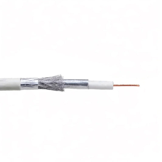 Techno Power Al Foil +96x0.12 Al Coaxial Cable RG6 50m - White
