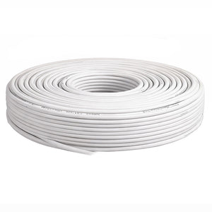 كابل قمر صناعي تكنو باور 50 متر RG6 Al Foil +96x0.12 Al - أبيض
