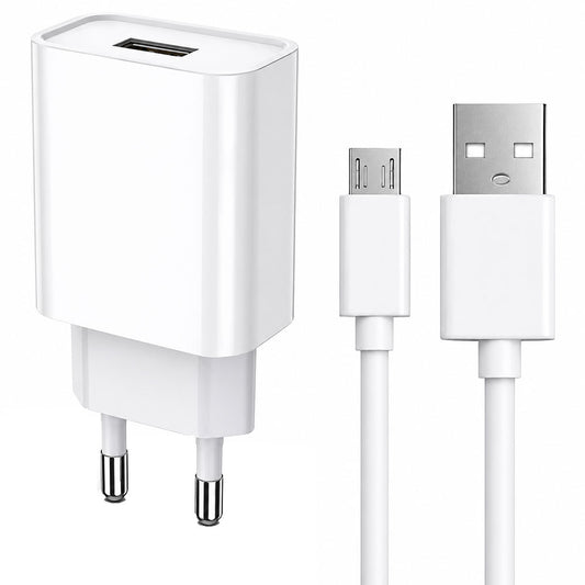 Alpha A5 Wall Charger Micro Cable - White