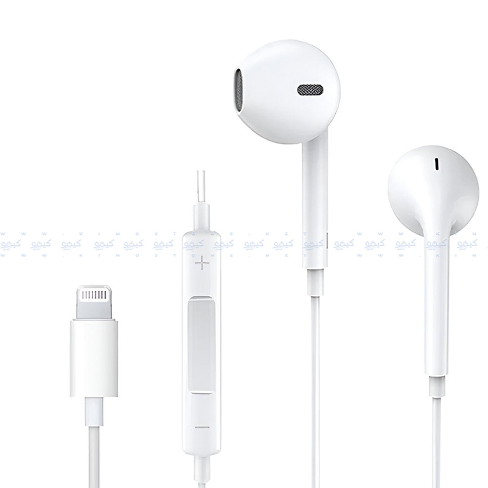 سماعة أذن سلكية ألفا بمنفذ لايتنينج X25 - ابيض