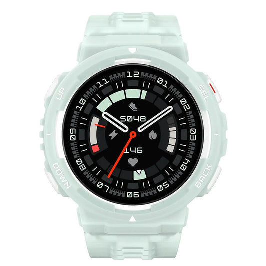 Amazfit Active Edge Smart Watch (46mm - GPS) Plastic Case With Mint Green TPU strap