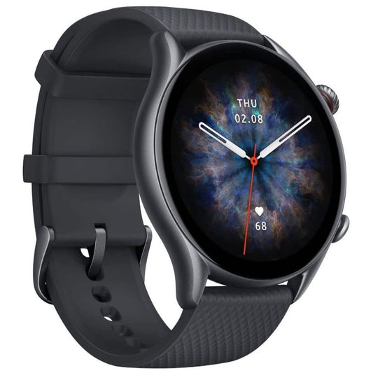 Amazfit GTR 3 Pro Smart Watch (46mm) Aluminum Case With Infinite Black Fluoroelastomer Strap