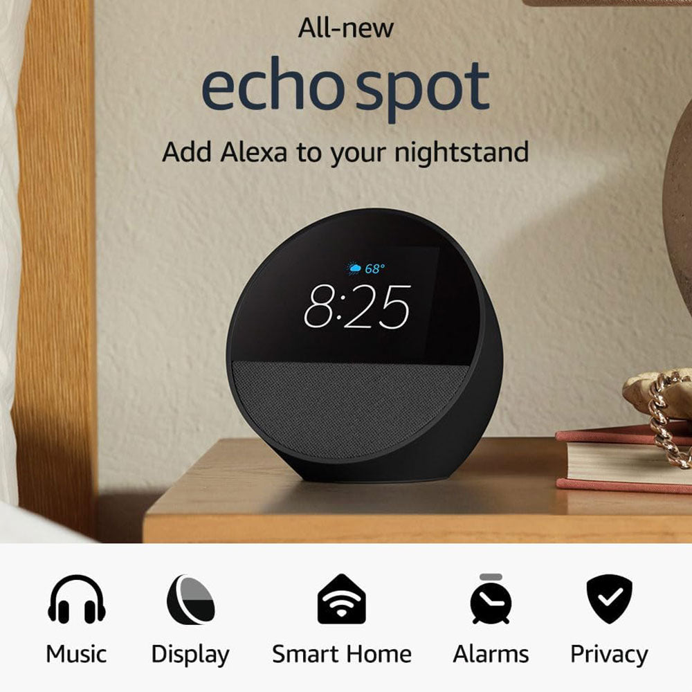 Echo Spot Smart Speaker With Alexa